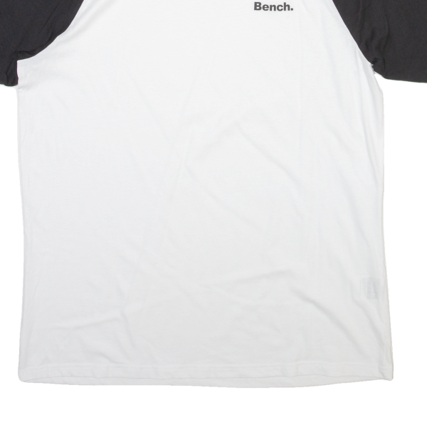 BENCH Mens T-Shirt White 2XL Online Sale