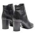 TAMARIS Heeled Ankle Boots Black Leather Womens UK 4 Hot on Sale