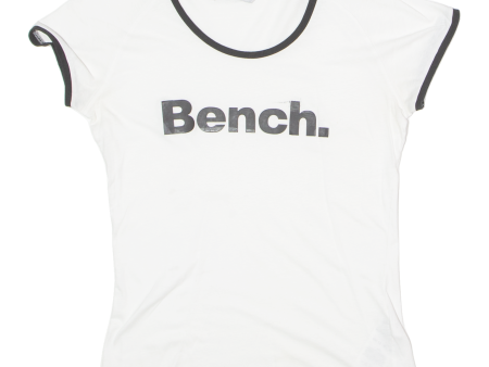 BENCH Womens T-Shirt White UK 12 Online