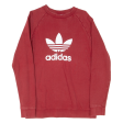 ADIDAS Mens Sweatshirt Red M Sale