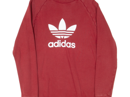 ADIDAS Mens Sweatshirt Red M Sale