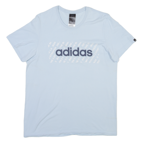 ADIDAS Mens T-Shirt Blue S For Cheap