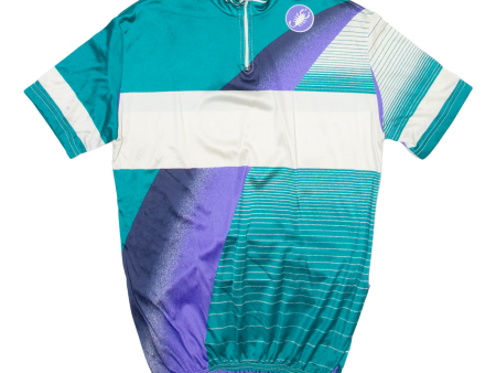 Cycling Mens Jersey Blue 1 4 Zip Nylon S Online Hot Sale