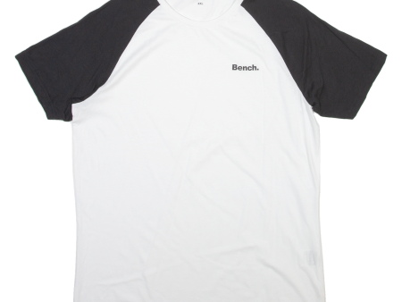 BENCH Mens T-Shirt White 2XL Online Sale