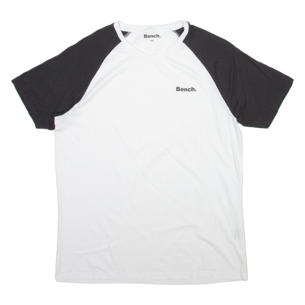 BENCH Mens T-Shirt White 2XL Online Sale