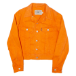 ROCKY Womens Denim Jacket Orange 90s M Online Hot Sale