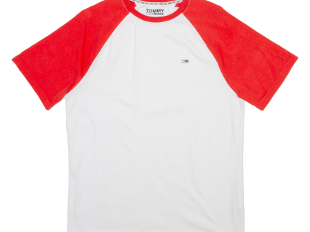 TOMMY HILFIGER Mens T-Shirt White S Fashion