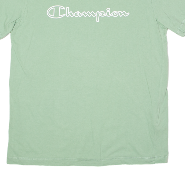 CHAMPION Womens T-Shirt Green Crew Neck 2XL Online Sale