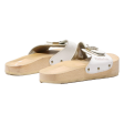 CELLULETTE Slider Sandals White Leather Womens UK 6 Discount