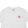 CALVIN KLEIN JEANS Cropped Womens T-Shirt White M Online Hot Sale