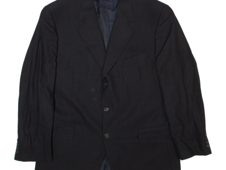 VALENTINO Mens Blazer Jacket Blue Wool 90s L Hot on Sale