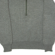 Military Mens Heavy Knit Jumper Grey 1 2 Zip Chunky Knit Wool XL Sale