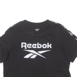 REEBOK Womens T-Shirt Black Crew Neck S on Sale