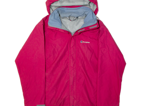 BERGHAUS Womens Rain Jacket Pink Nylon Hooded UK 10 Supply