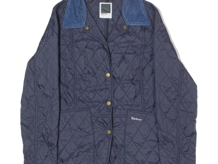 BARBOUR X Pantone Prism Womens Quilted Jacket Blue Diamond UK 14 For Discount