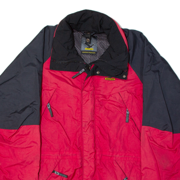 SALEWA Mens Rain Jacket Red 90s Hooded XL Discount