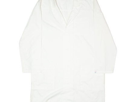 DICKIES Mens Workwear Coat White L For Sale