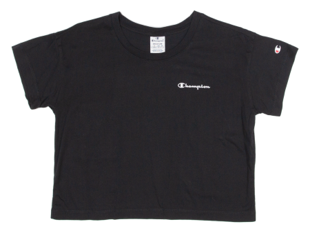 CHAMPION Crop Womens T-Shirt Black M Online Sale