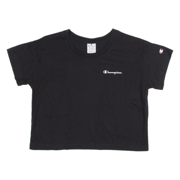 CHAMPION Crop Womens T-Shirt Black M Online Sale