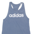 ADIDAS Womens Vest Blue Sleeveless S Hot on Sale