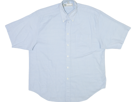 BEN SHERMAN Mens Plain Shirt Blue M on Sale