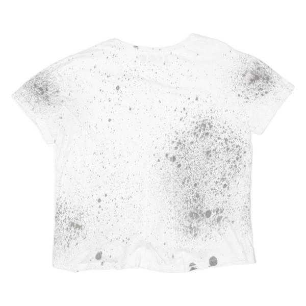 RELIGION Paint Splatter Womens T-Shirt White M Online Sale