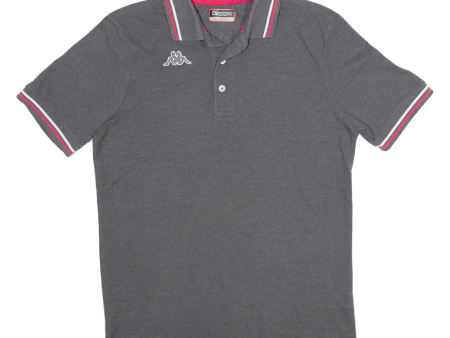 KAPPA Mens Polo Shirt Grey S Supply