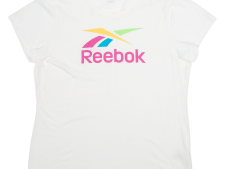 REEBOK Womens T-Shirt White 2XL Online