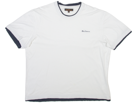 BEN SHERMAN Mens T-Shirt White 2XL For Discount