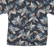 CAMPIA Mens Hawaiian Shirt Black Floral M Supply