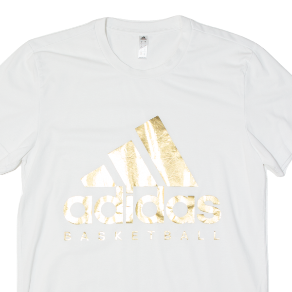 ADIDAS Basketball Mens T-Shirt White S For Discount