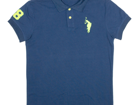 EMPORIO Mens Polo Shirt Blue M Online Hot Sale