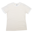 ADIDAS Womens T-Shirt Cream UK 12 Discount