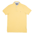 TOMMY HILFIGER Mens Polo Shirt Yellow S Online now