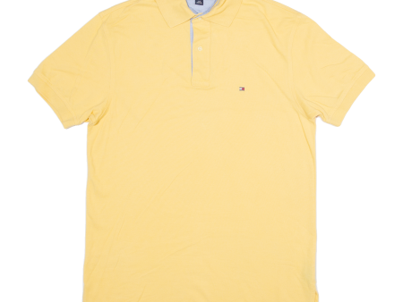 TOMMY HILFIGER Mens Polo Shirt Yellow S Online now