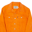 ROCKY Womens Denim Jacket Orange 90s M Online Hot Sale