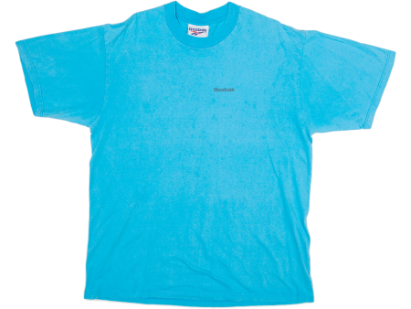 REEBOK Mens T-Shirt Blue L Online now