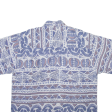 SPORTIV ISLAND Mens Shirt Blue Viscose Crazy Pattern L For Discount