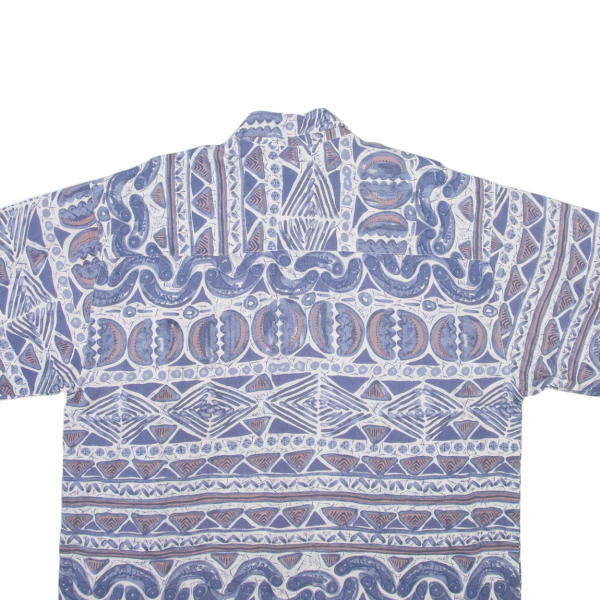 SPORTIV ISLAND Mens Shirt Blue Viscose Crazy Pattern L For Discount