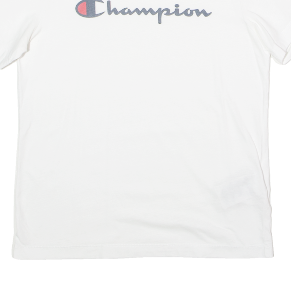 CHAMPION Mens T-Shirt White Crew Neck XS Sale