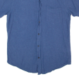 BEN SHERMAN Mens Plain Shirt Blue Linen S on Sale