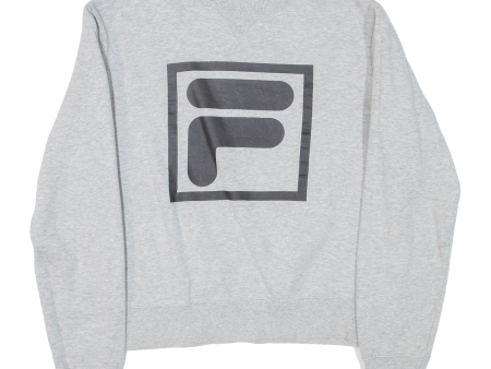 FILA White Line Womens Sweatshirt Grey M For Cheap