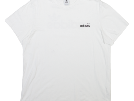 ADIDAS Mens T-Shirt White L For Cheap