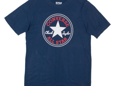 CONVERSE Boys T-Shirt Blue XL For Sale