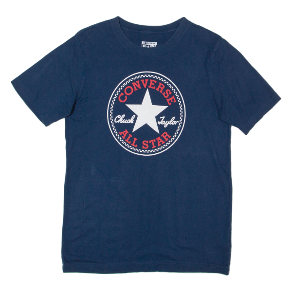 CONVERSE Boys T-Shirt Blue XL For Sale