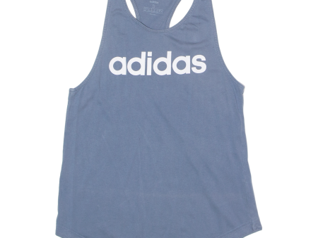 ADIDAS Womens Vest Blue Sleeveless S Hot on Sale