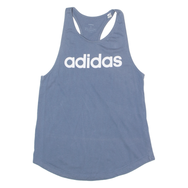 ADIDAS Womens Vest Blue Sleeveless S Hot on Sale