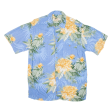 FOE MARLIN Mens Hawaiian Shirt Blue Floral M For Cheap