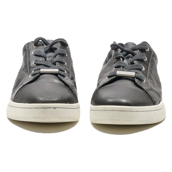 CALVIN KLEIN Low Top Trainers Black Leather Womens UK 5 on Sale