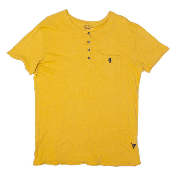 SUNSHINE DAY Mens T-Shirt Yellow L For Cheap